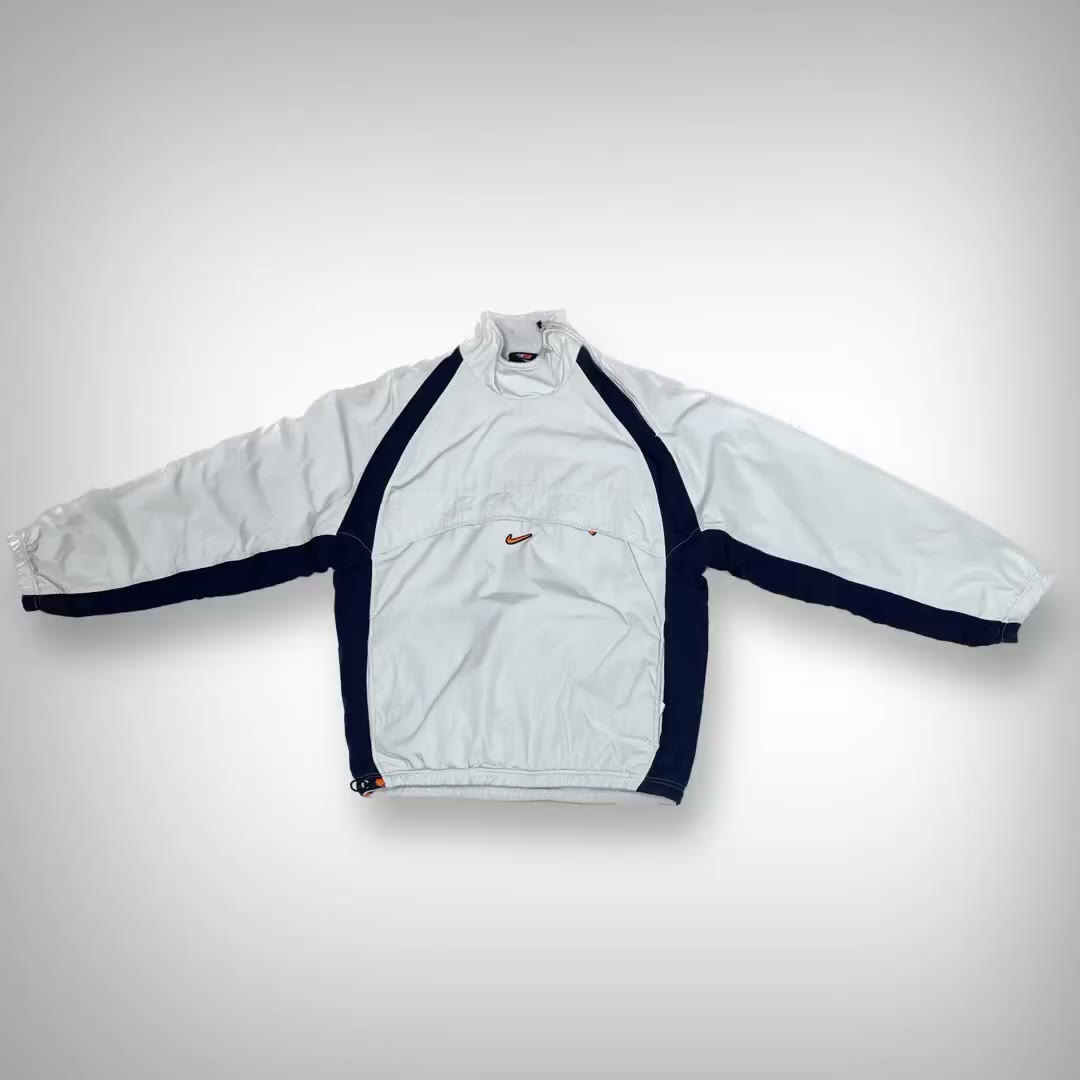 Vintage Nike Center Swoosh Reversible Asymmetrical Neck Zip Fleece Jacket…
