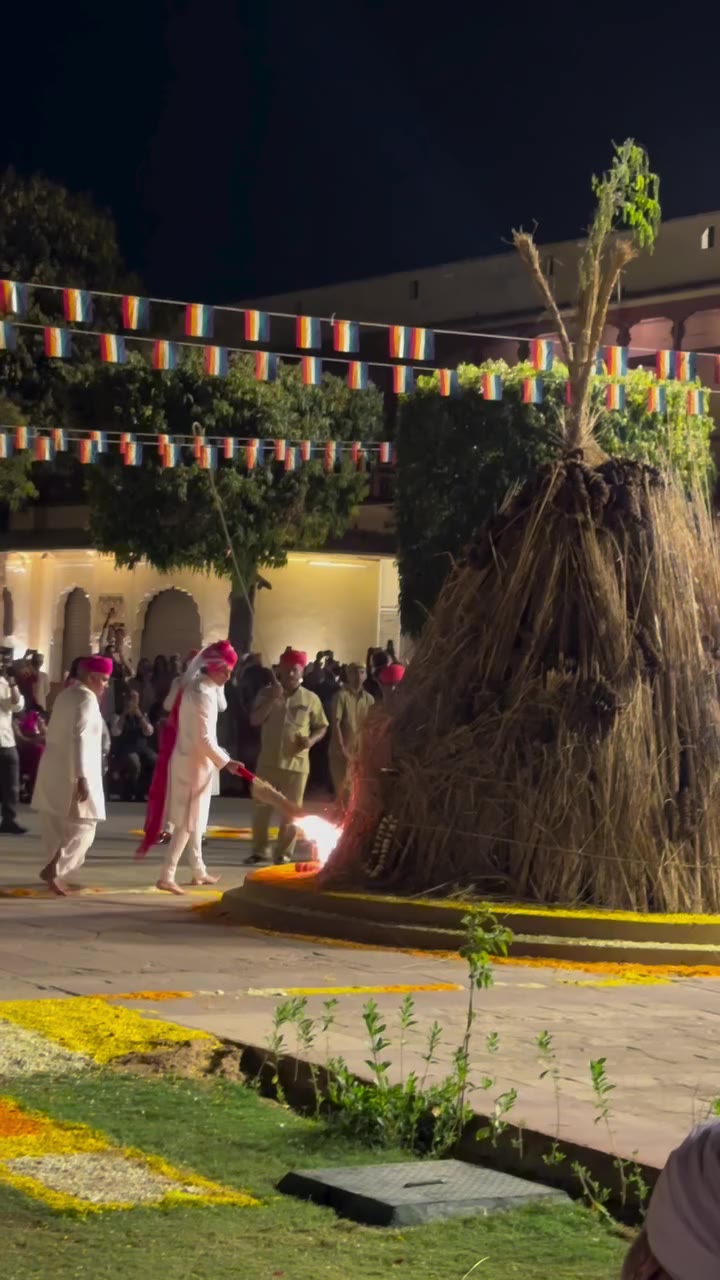 Holika Dahan at the City Palace in Jaipur. Here, @pachojaipur lights the…
