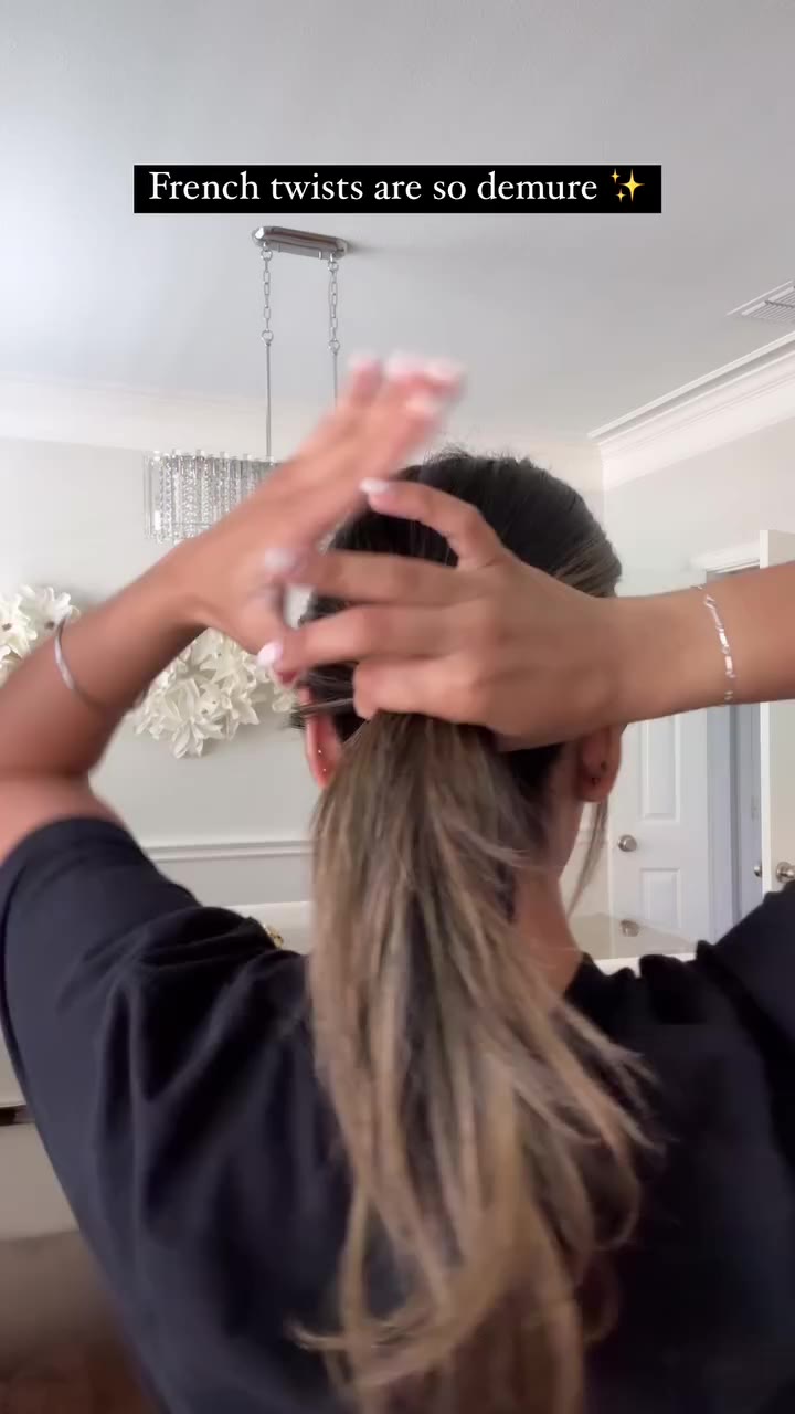 So Demure 🤌🏽✨ #demure #frenchtwist #classyhairstyle #messybun…