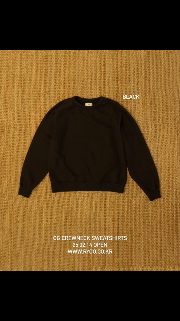 Og crewneck sweatshirts 2/14 금요일 PM 20:00 사이트 오픈됩니다. 기다려주셔서 감사합니다!