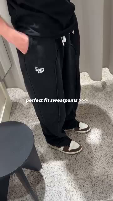 Washed Black - Sweatpants Model is 180cm/size M Link in Bio #trevouse…