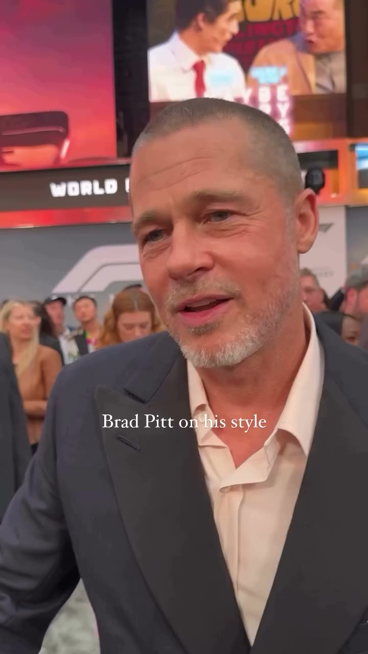 Brad Pitt on his style recently 💚 Interview and clip from @gq…