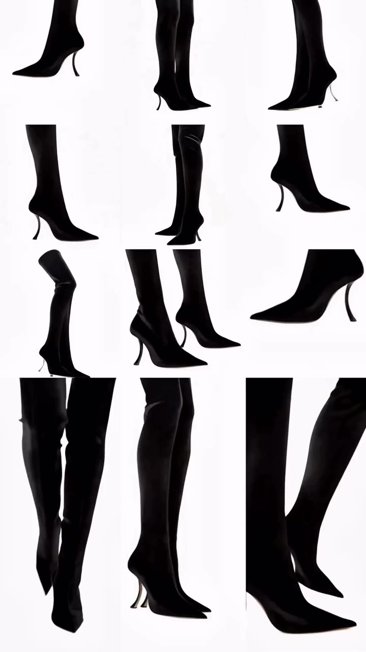 The Paris Heel. A sleek silhouette defined by its sculptural curved heel …