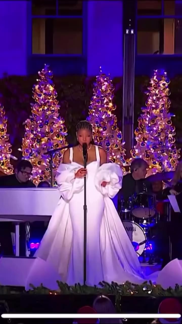 HALLE: One of My Favorite Things #HalleBailey in the Porcelain White Crepe…