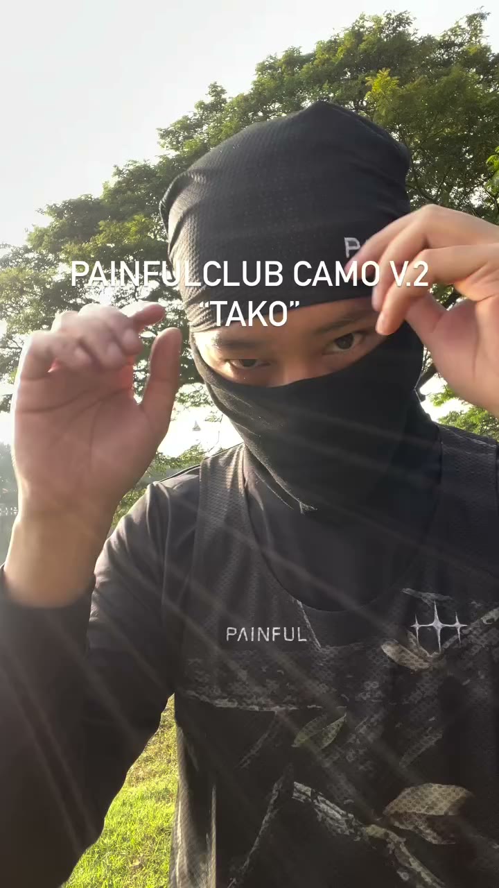 Painfulclub camo v.2 “TAKO” เสื้อวิ่งกีฬา ผ้าเบาสบาย ลายพรางจากต้นตะโก…