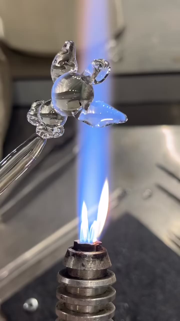 some footage from making glass goblins today 🤍