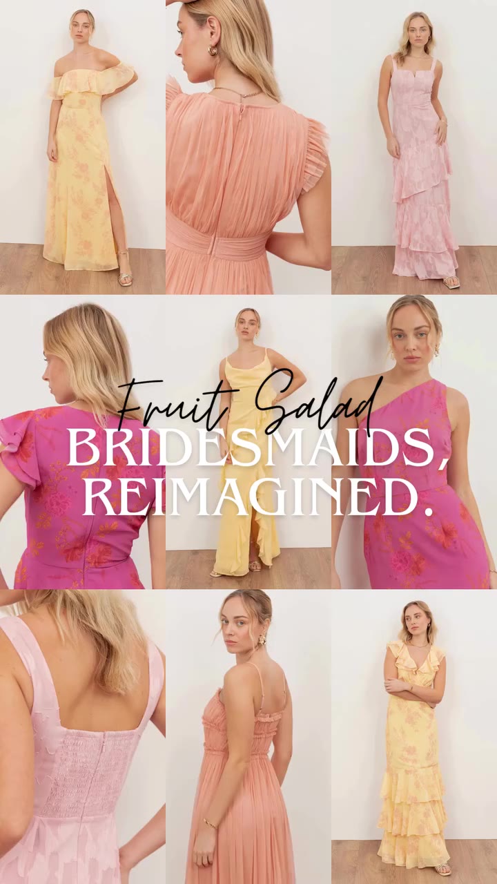 Bold colour. Fresh energy. Bridesmaid dresses made to stand out beautifully…