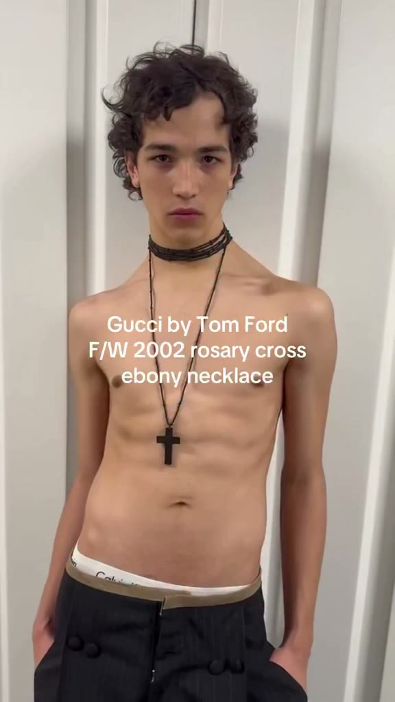 @alejandromoraom WEARING OUR GUCCI FW2002 BY TOM FORD ROSARY