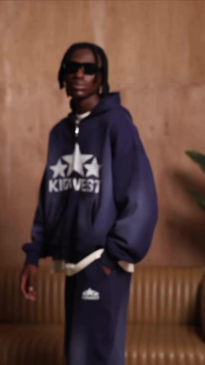 New KW Stars Tracksuit in Sun Faded Washed Navy - Online Now.