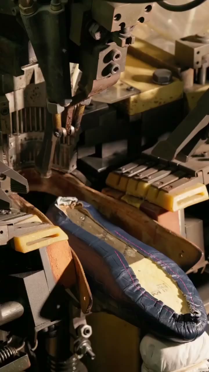 Securing the heel, tensioning the leather, and fixing the structure to ensure…