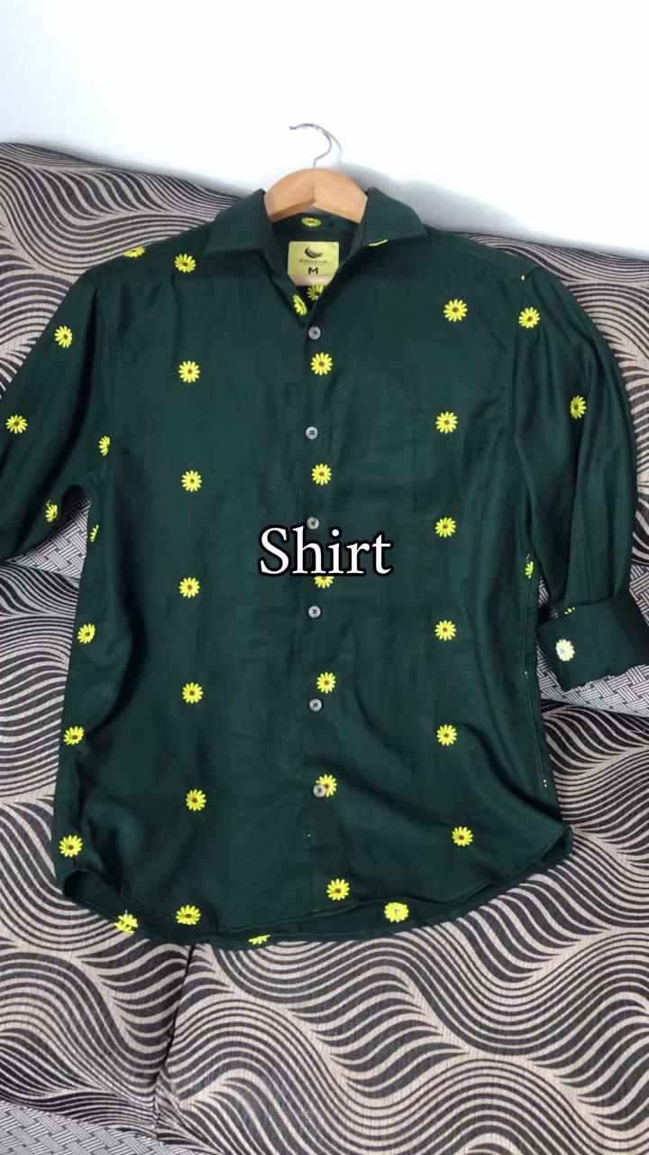Embroidered SUNFLOWER SHIRT. Minimal - Breathable - Comfort all in one . Inbox…