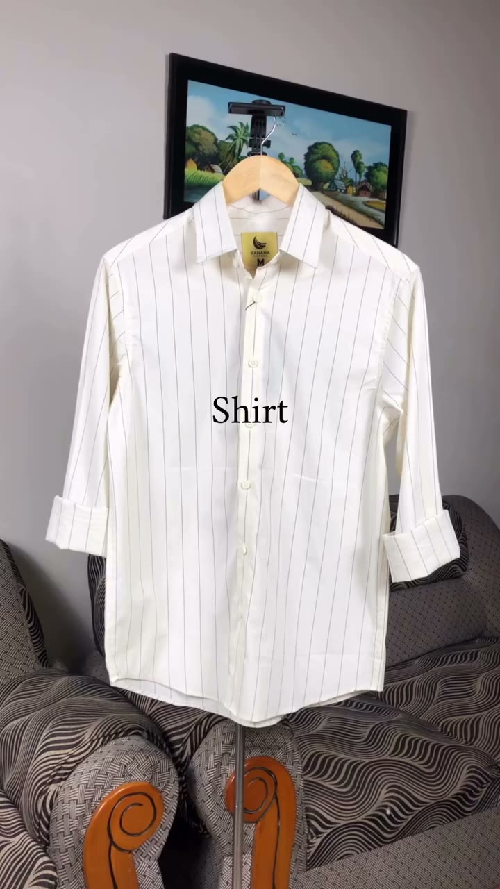 Attention? Locked in. OFF WHITE STRIPED SHIRT.