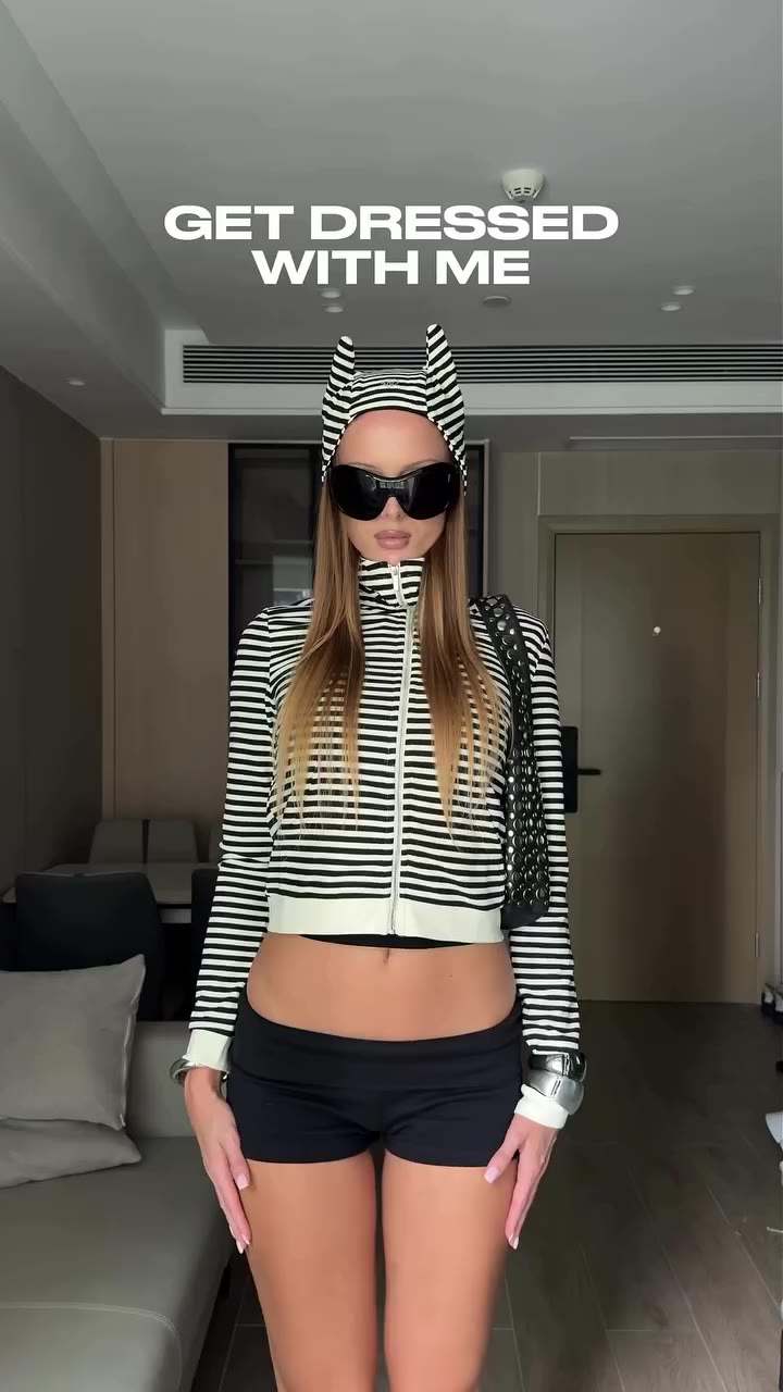 Not your average striped hoodie. 🦓 #effortless #cantoncollective…