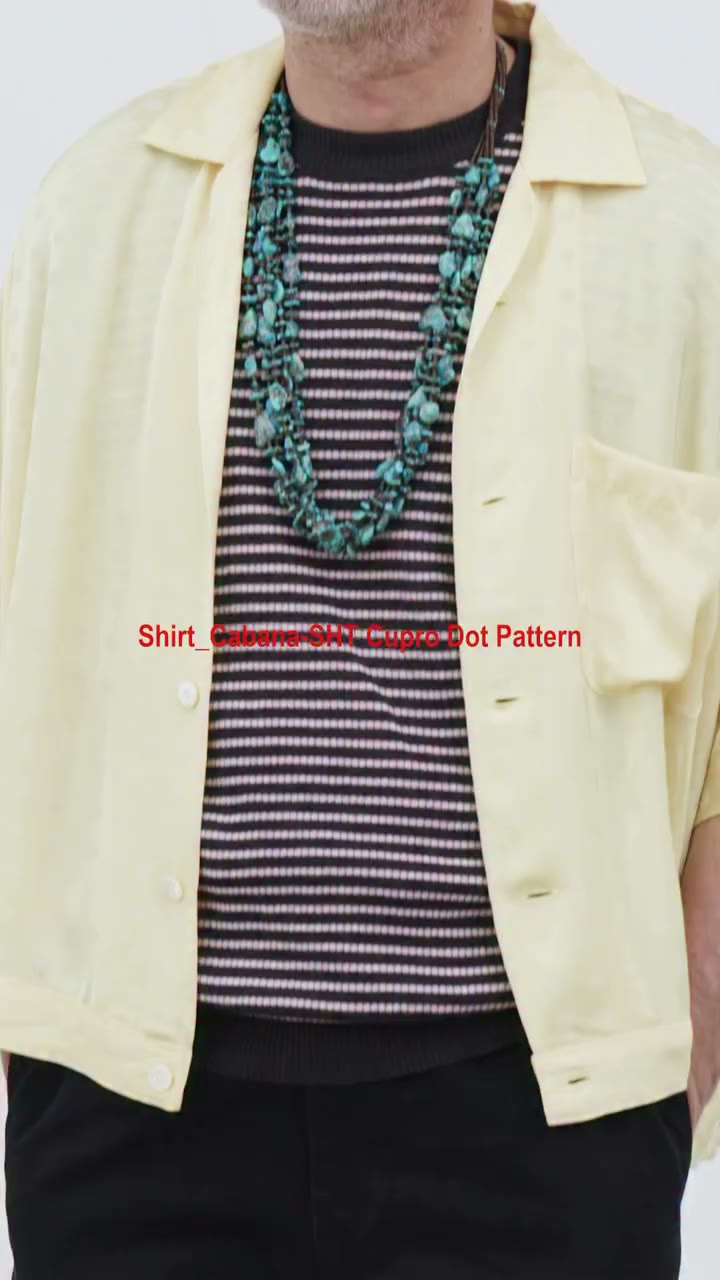 STYLE+ 26SS🎬017_Elegant draping_上品なドレープ Shirt「Cabana-SHT Cupro Dot Pattern」…