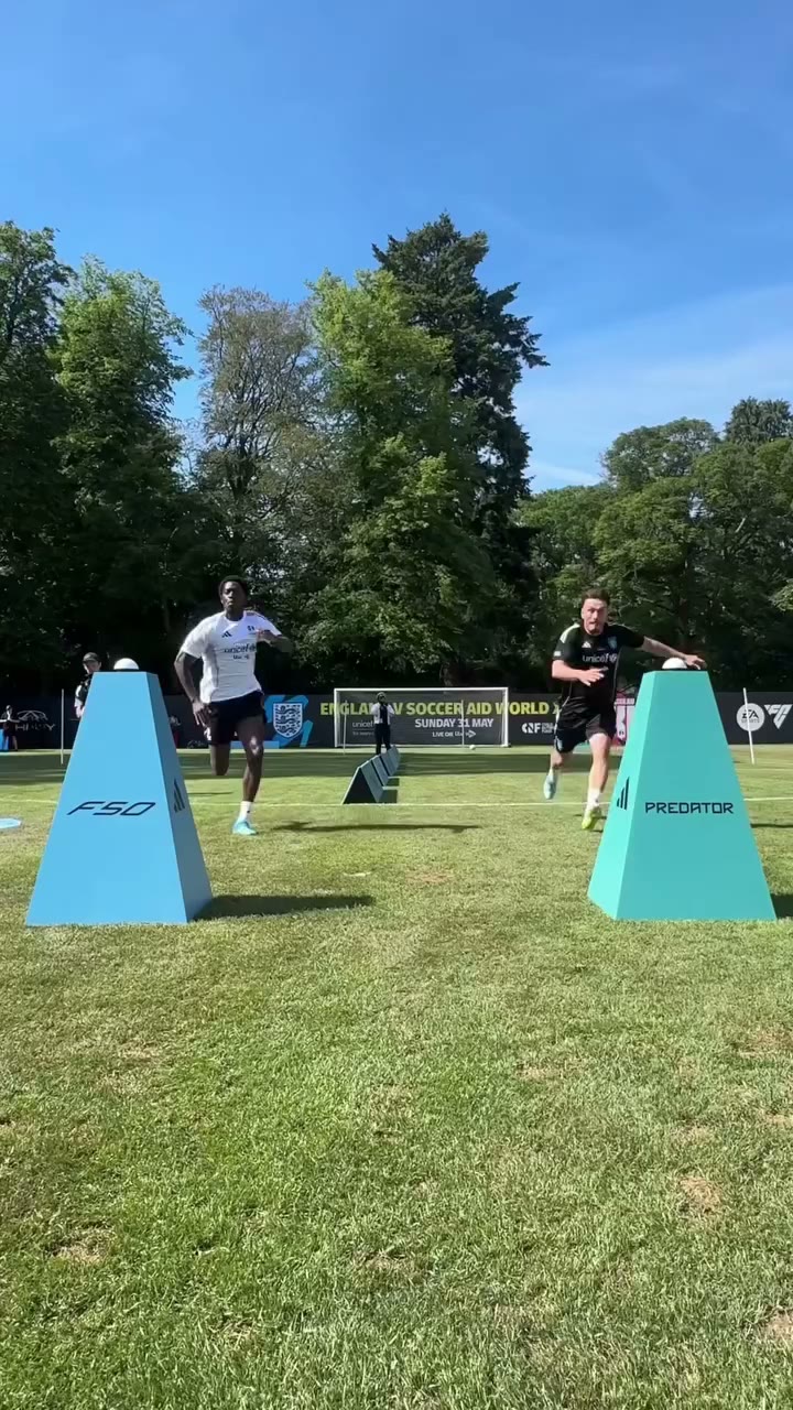 Welcome to the PRED V F50 head-to-head drone challenge @socceraid training…