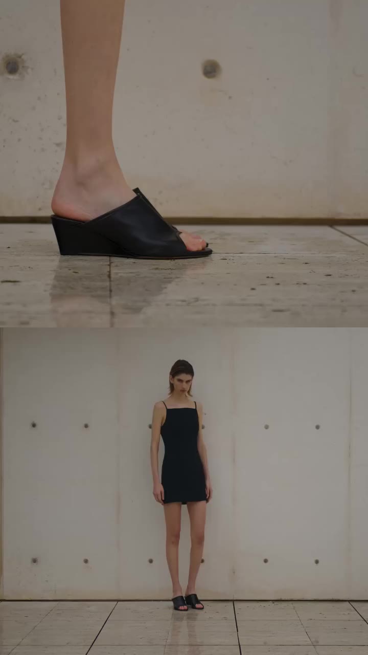 Buttery leather, sculptural wedge—soft curves set on a strong foundation.
