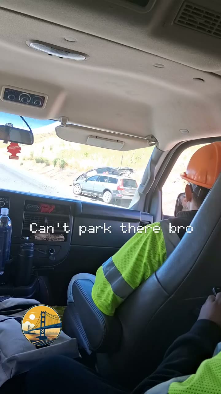 Bro really thought that was a parking spot. 😭 ​#CantParkThere #Wild…