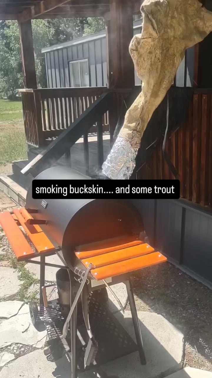 smoking buckskin keeps it soft and supple also a natural water repellent.