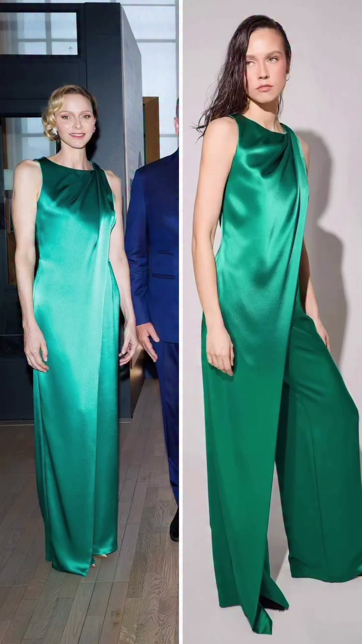 Princess Charlene is looking stunning tonight at the Formula 1 Grand Prix…