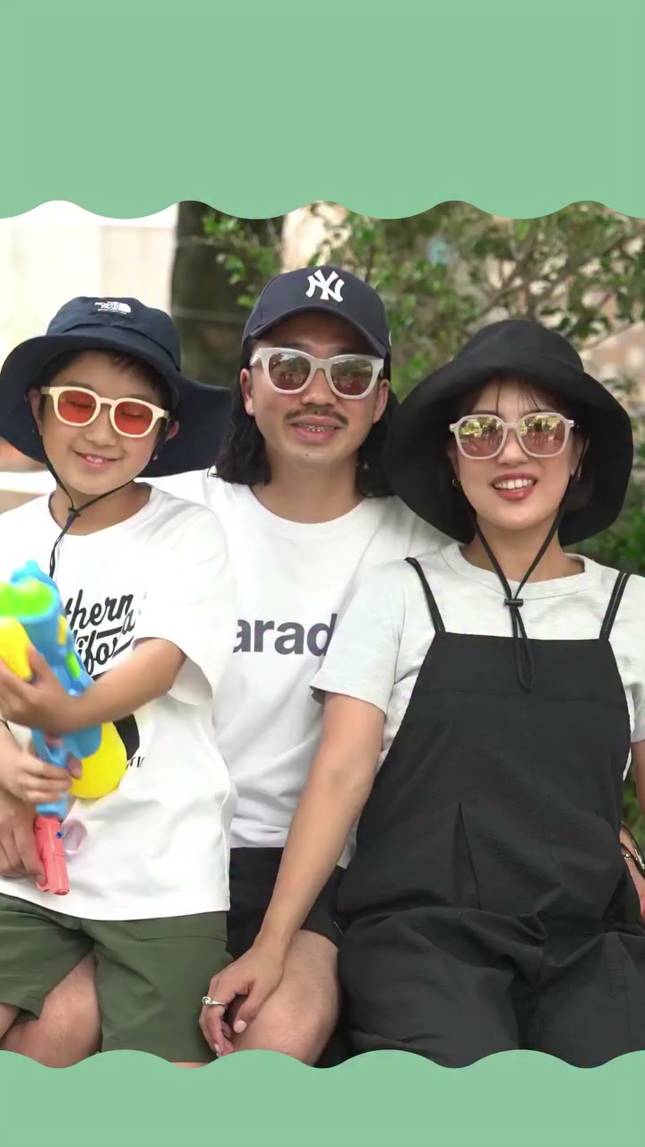夏の家族旅行やレジャーにぴったりな、 全身お揃いコーデをご紹介！🚗💨 3つのファッションテイストに合わせて、…