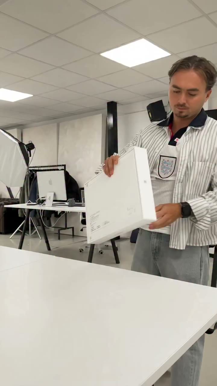 New MacBook day and World Cup opening day… What a day 🤝 @apple
