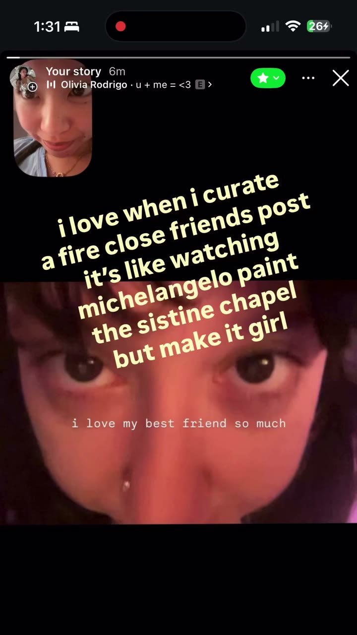 girl so in love with her friends