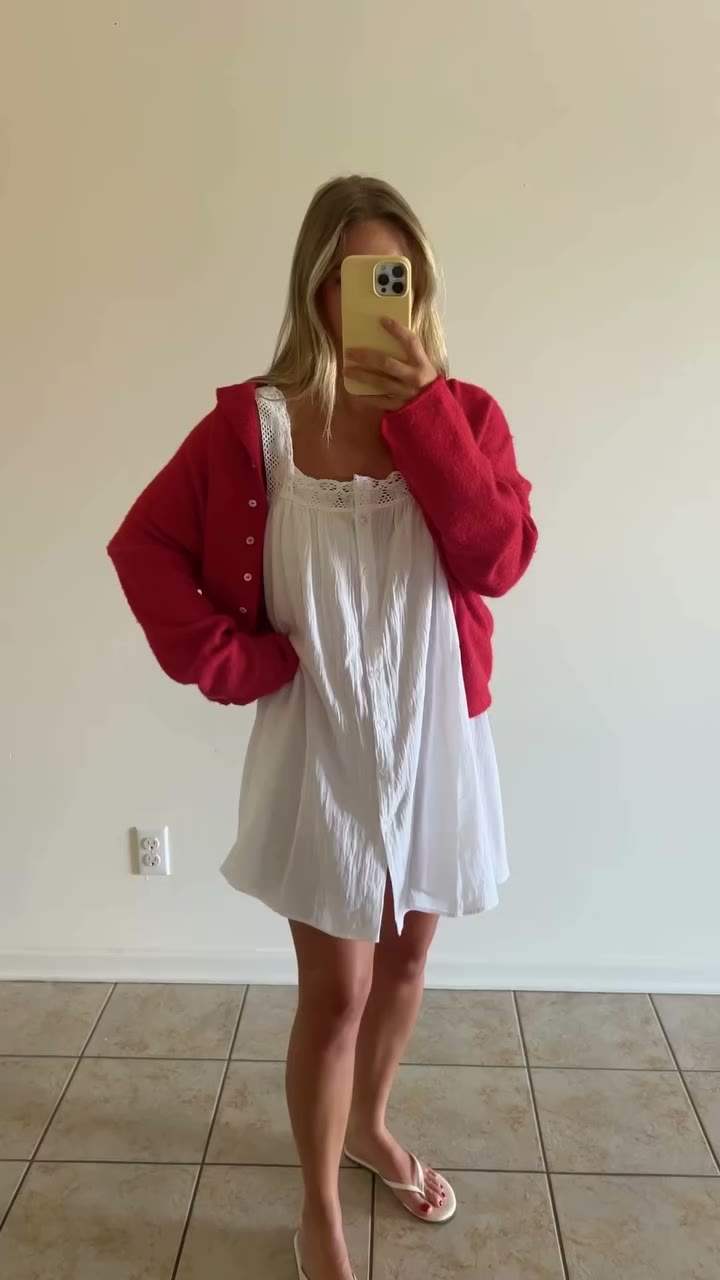 Endless ways to wear the Free Falling Button Cardigan in Red 🍓 This…
