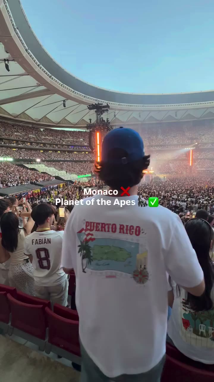 Wearing our latest Puerto Rico Tee at Bad Bunny's concert 🇵🇷 #badbunny #monaco