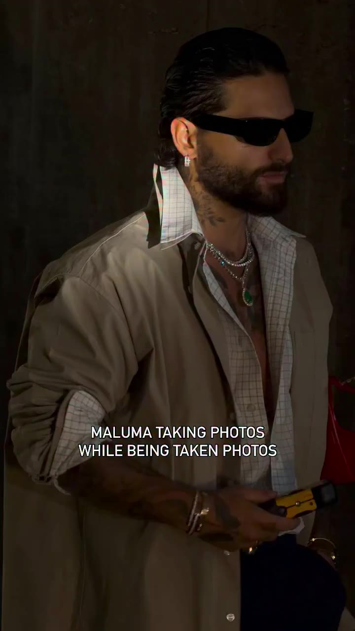 MALUMA BROUGHT HIS DISPOSABLE CAMERA AT WILLY CHAVARRIA SHOW WEARING WILLY…
