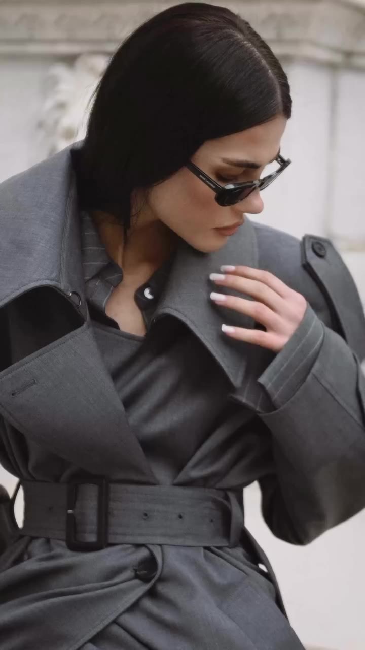 THE DOUBLE-BREASTED HIGH COLLAR TRENCH COAT ONLY AT AFTERHRS.COM #myafterhrs