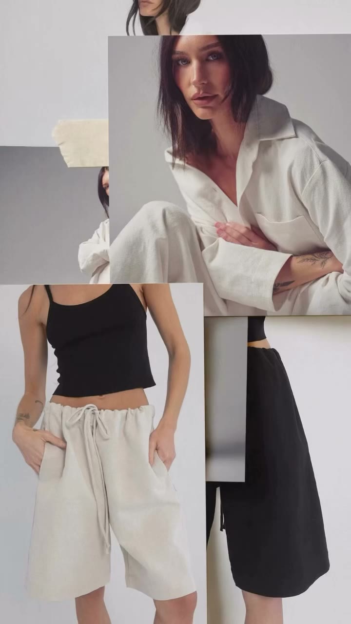 ISSUE: UNDONE. Organic cotton linen. Three colors. Three silhouettes. Made in…