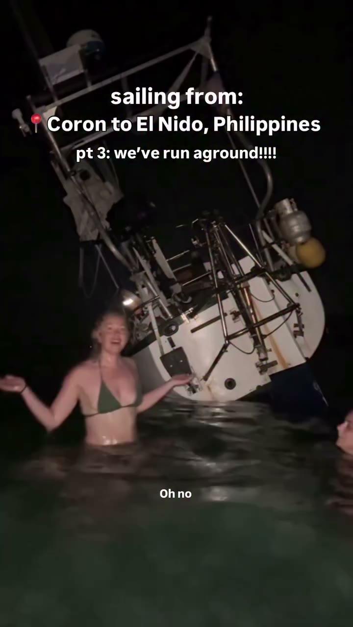 Pt 3: we’ve run aground sailing in the Philippines👇🏻 To quote luke… “there…