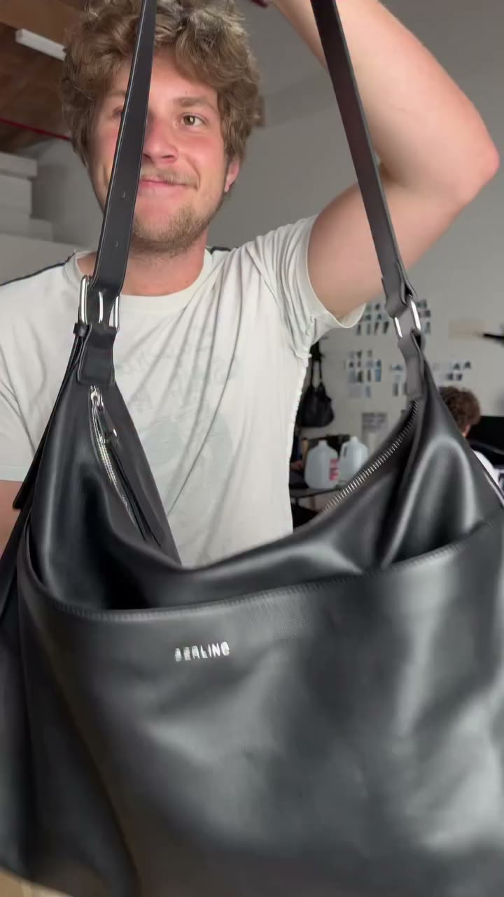 Our first ever leather bag sample! #berlinc