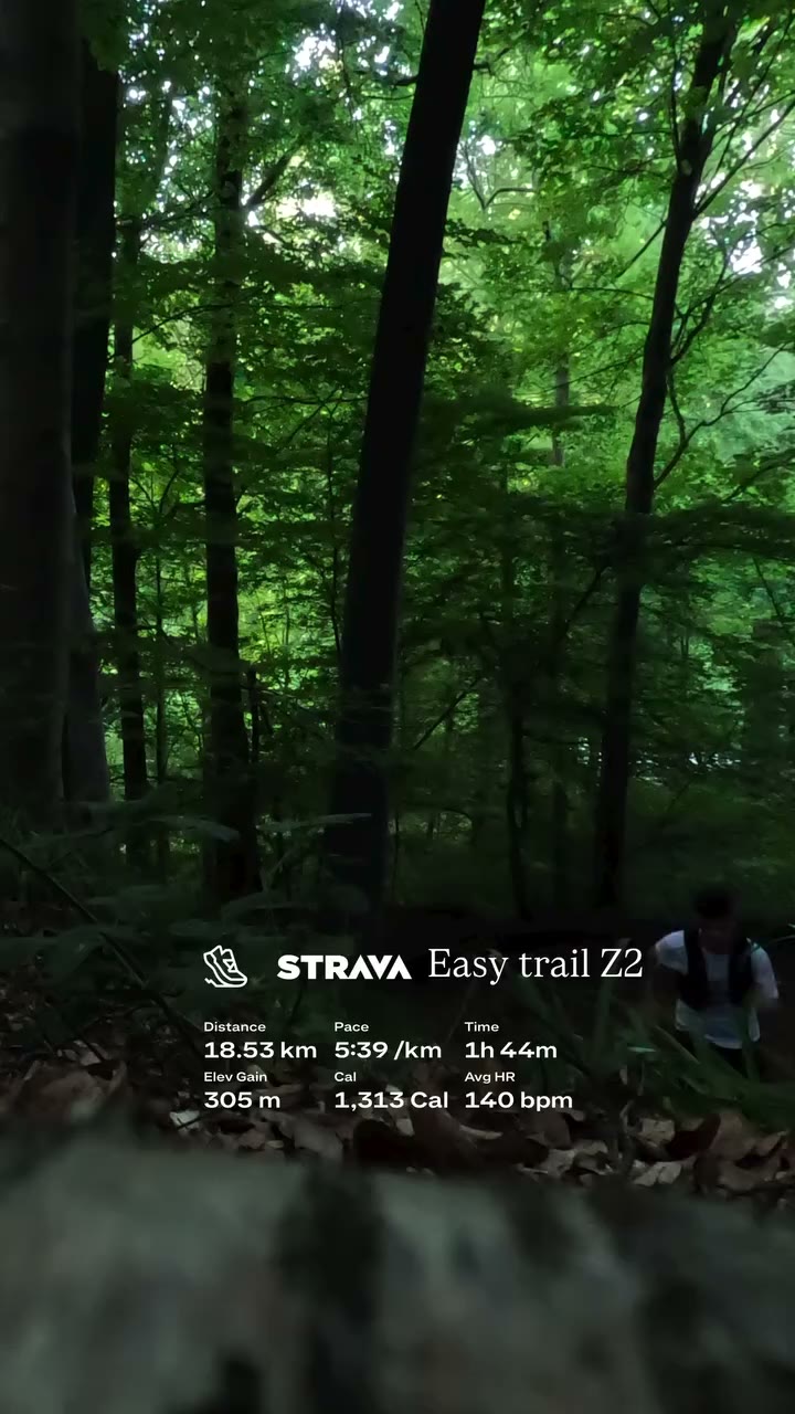 Double run. Alone trailrunning in the woods and road running together with…