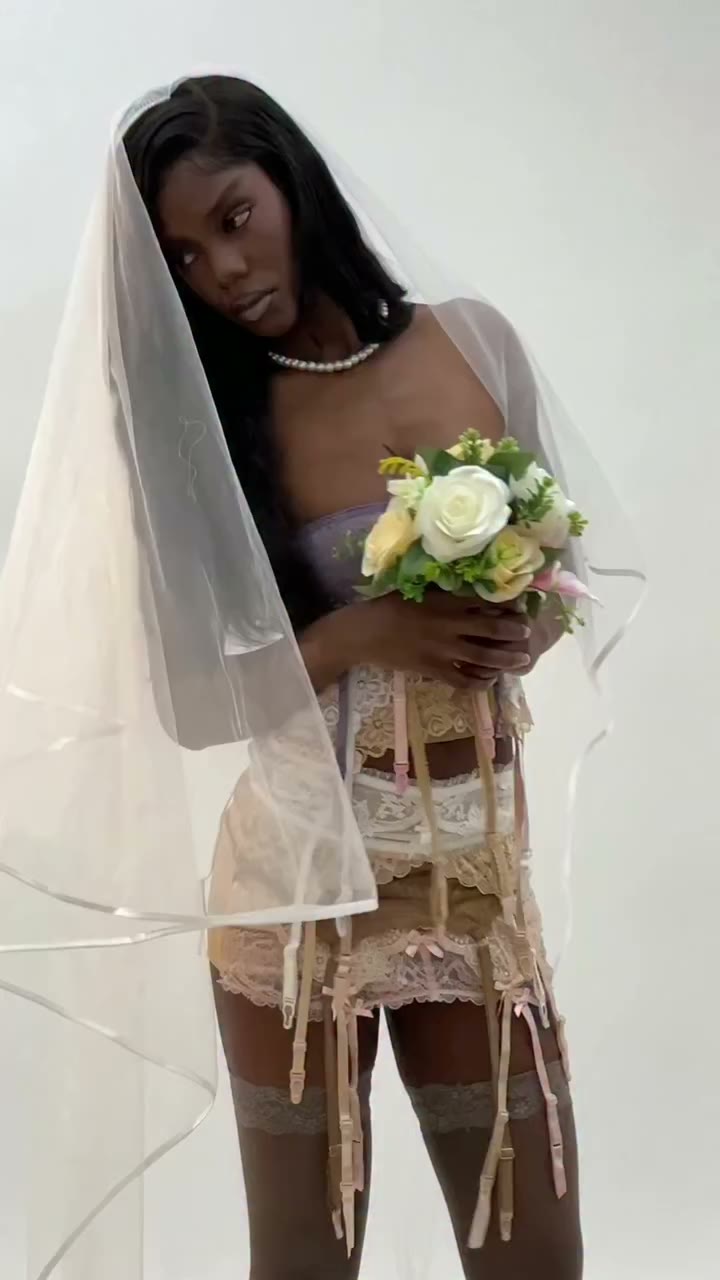 Layered Garter Mesh Set