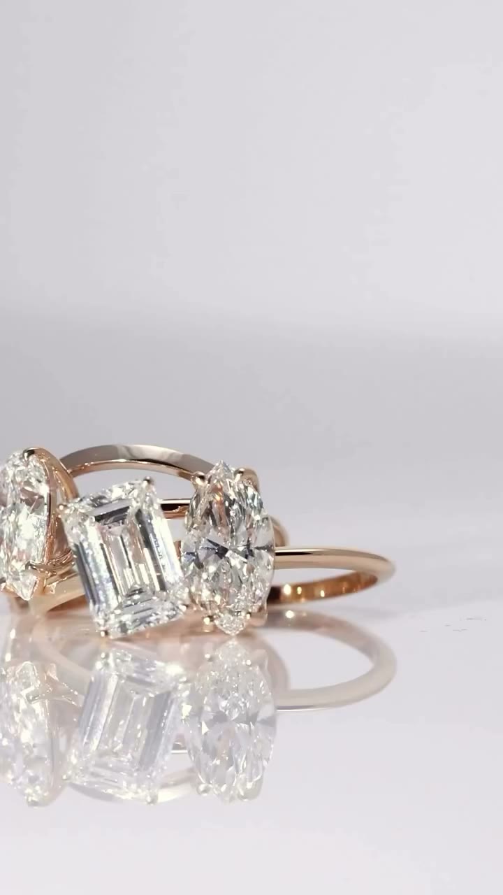Find the shape that feels like you - Strak en geometrisch met een emerald cut…
