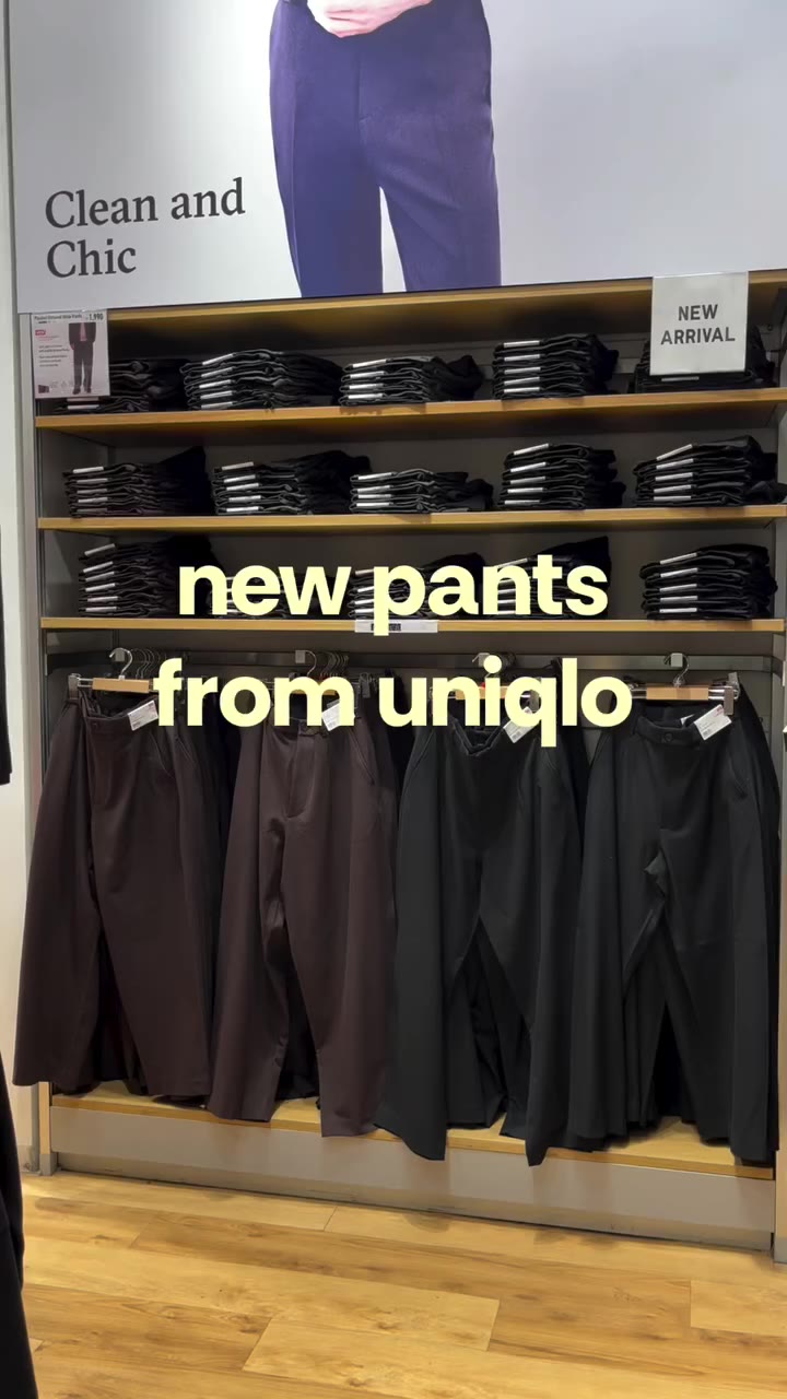 new pants from @uniqlophofficial : pleated relaxed wide pants! ☕️🛒 #uniqlo…