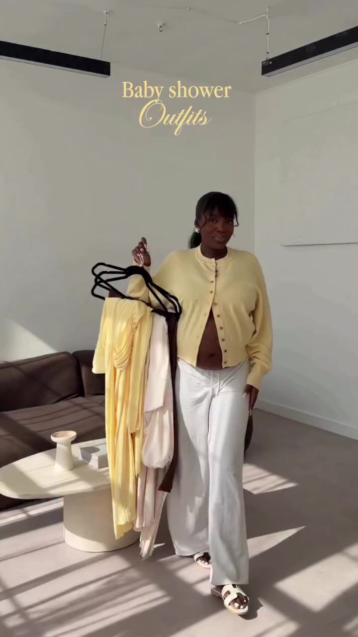 Baby shower outfit ideas: help me pick your fave🤍✨🪿🧈 @clubllondon…