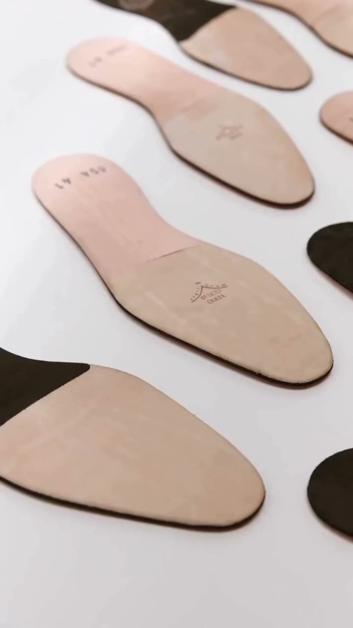 A thin film. A simple gesture. Our leather soles are crafted from genuine…