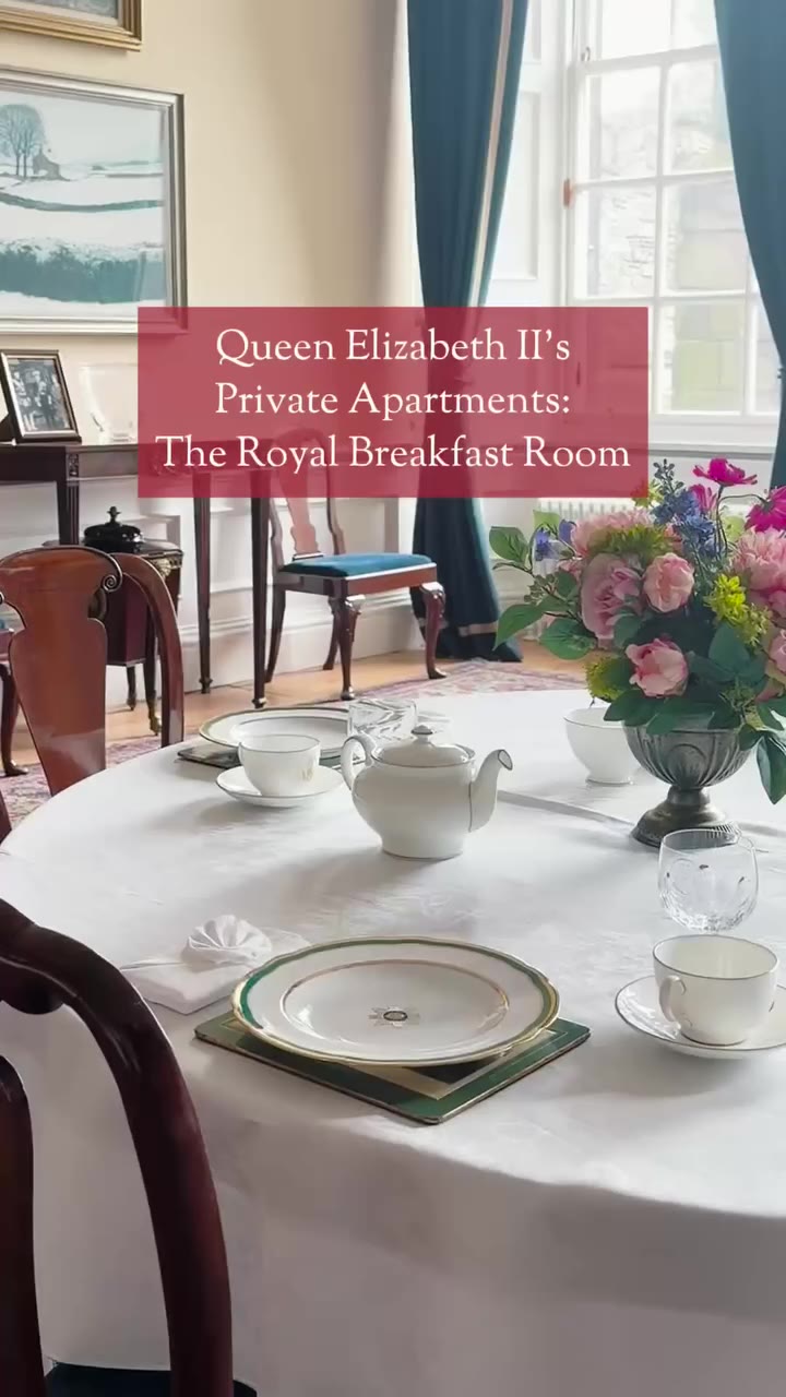See the room where Queen Elizabeth II and Prince Philip would eat breakfast at…