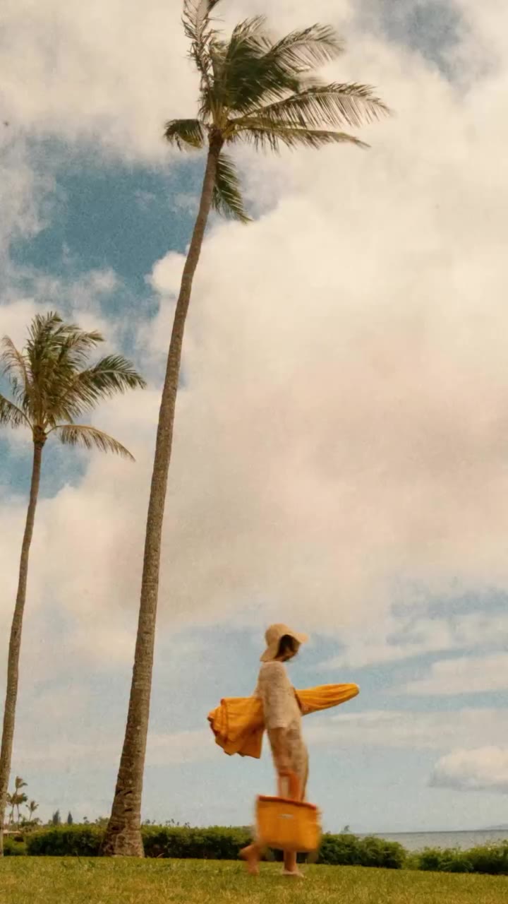 The summer of elegance. Papaya stripes, salt air, something cold to drink, and…