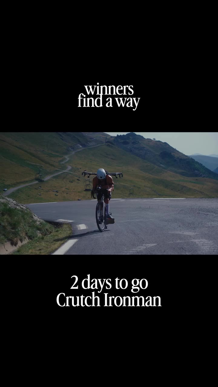 pov: heeling. 2 days to go #CrutchIRONMAN ✍️💭 winners find a way 🎬🎥…