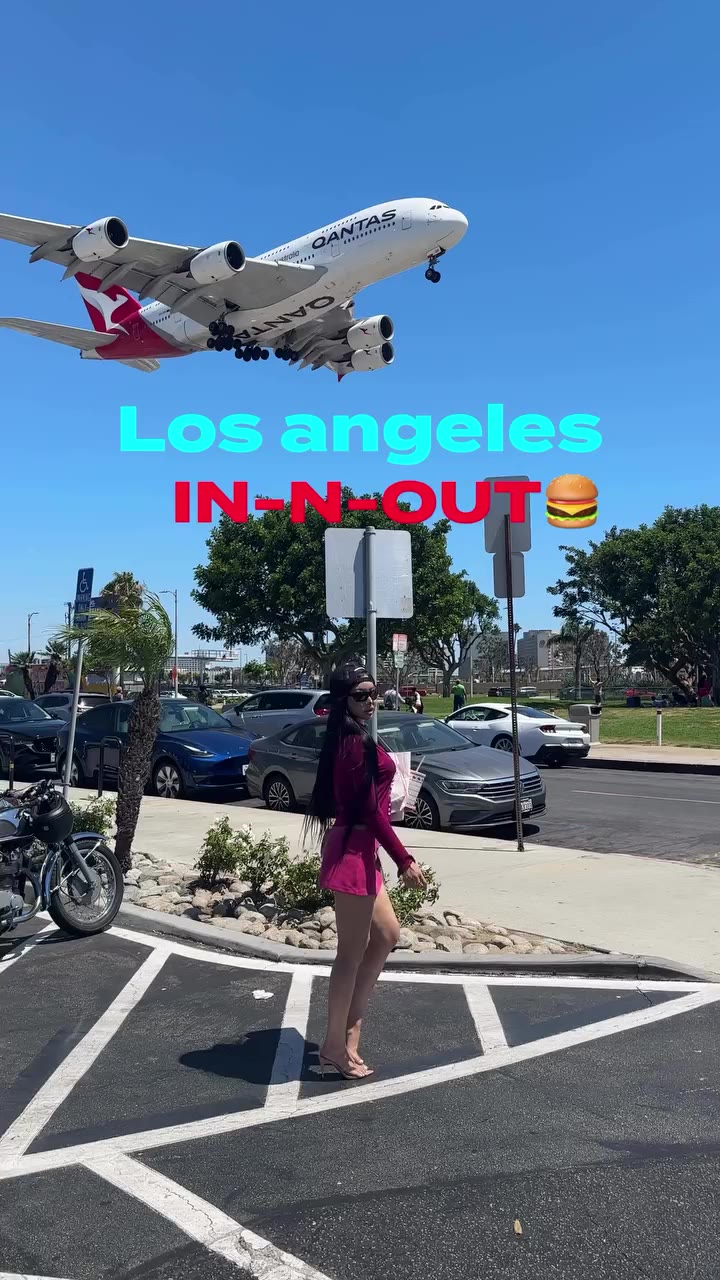@innout 🍔 #fyp #fypシ #innout #airplane 📍9149 S Sepulveda Blvd, Los Angeles…