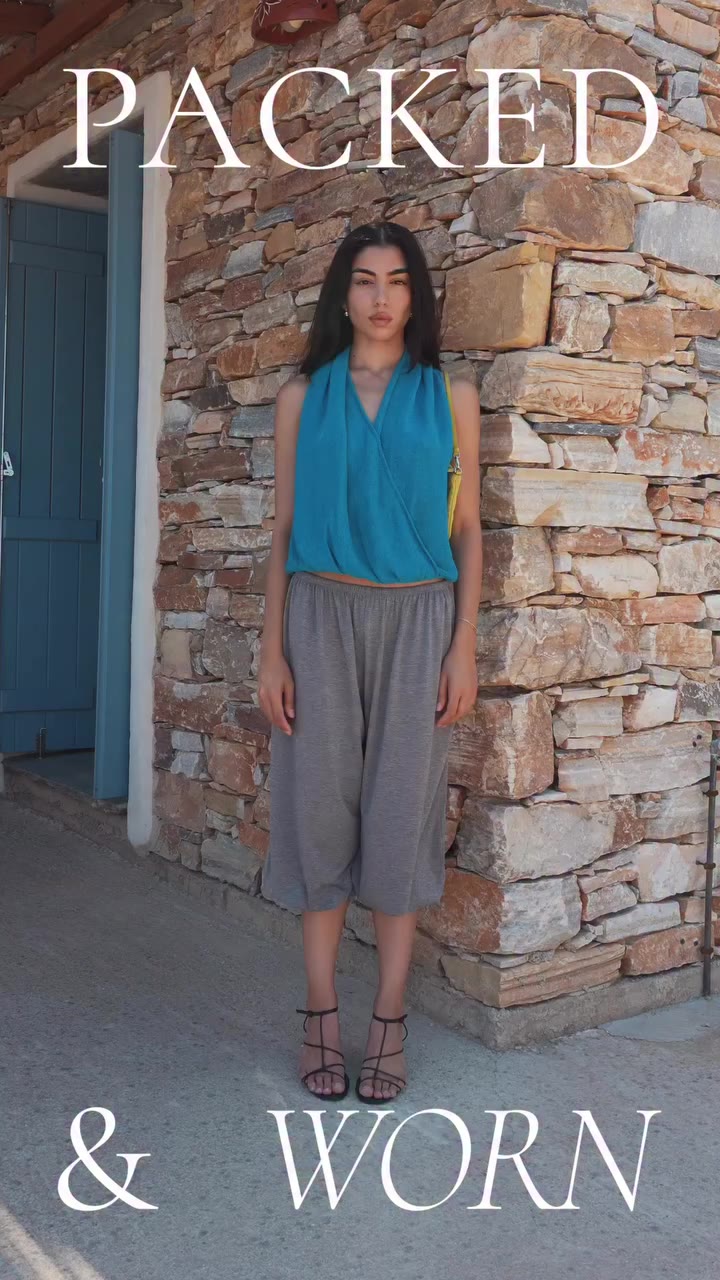 a very windy outfit diary from greece 🧿
