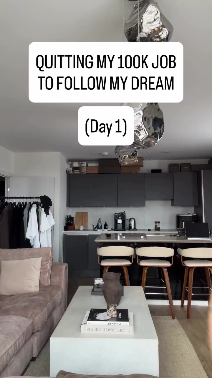 Today is the day I quit my 100k job and follow my dream of making this brand…