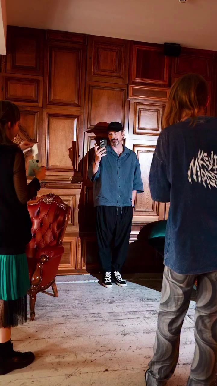 Behind the scenes with @si_bonobo , following our interview and during the…