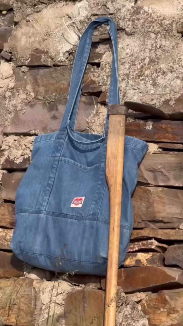 9-5? This Denim Tote says 24/7.