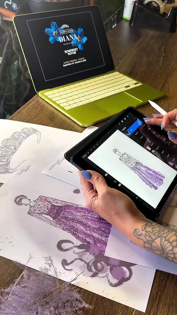 Step behind the scenes as our floral designers begin transforming Diana’s…