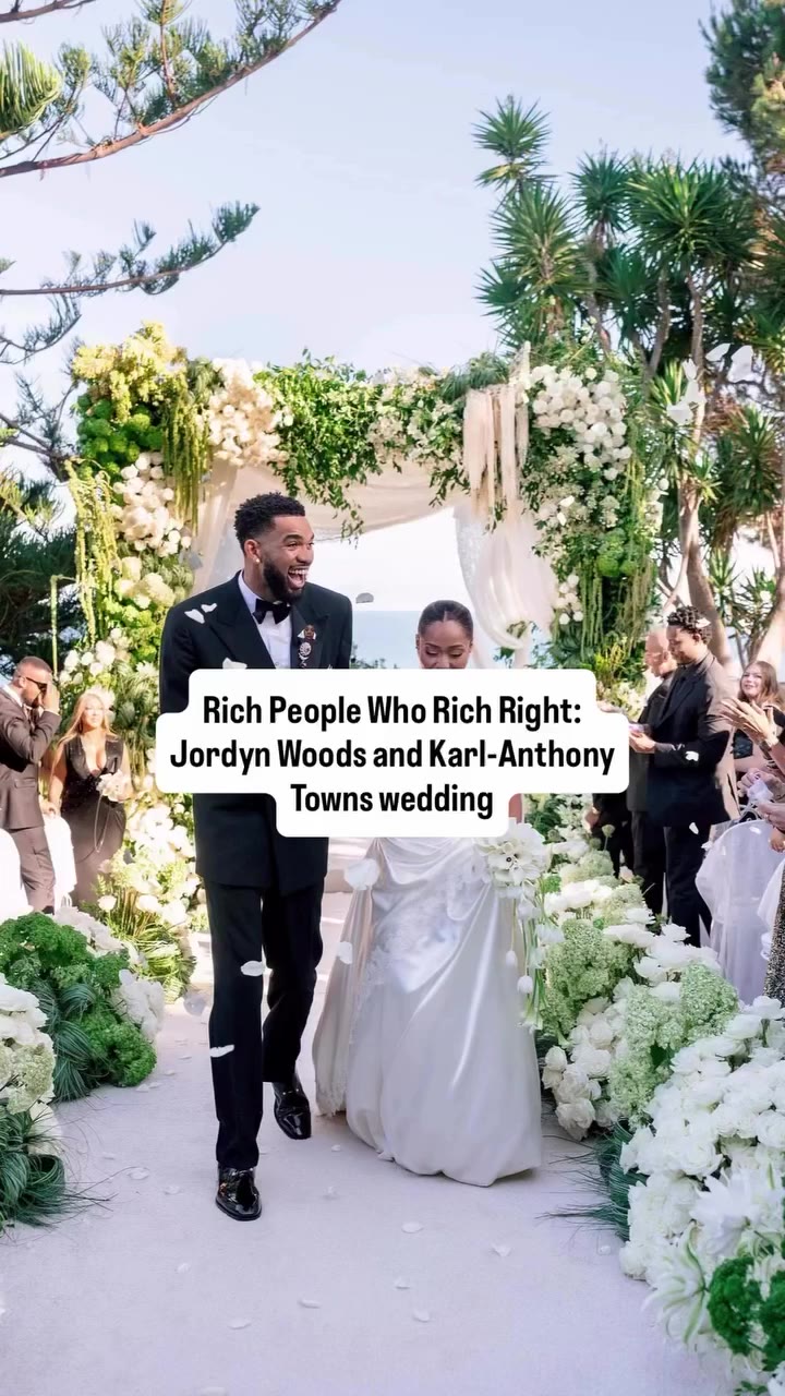 @jordynwoods and @karltowns had the most beautiful Malibu wedding Photos…