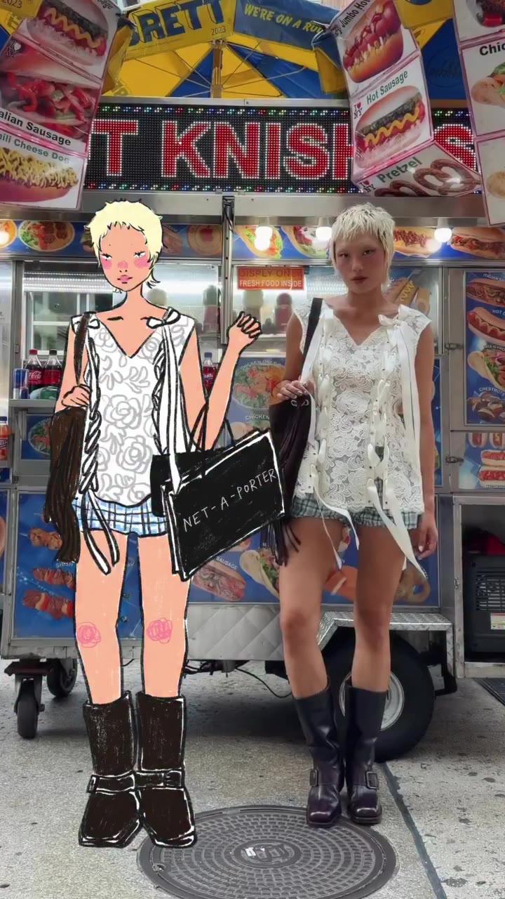 what I wore in the big apple 🍎 all outfits from @netaporter, drawings by moi…